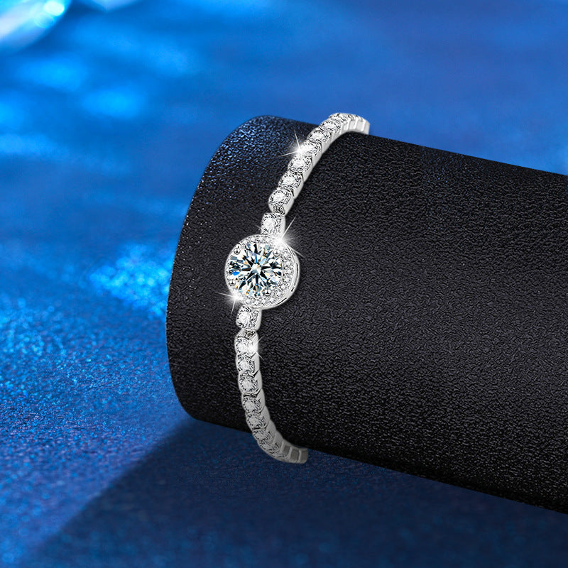 Starry Moissanite 925 Silver Bracelet