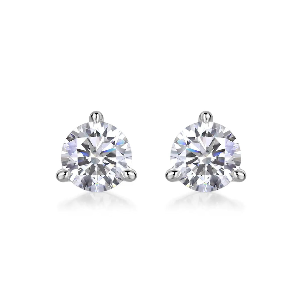 1Freeze Frame – Luxury Fashion Diamond Stud Earrings with Moissanite, Silver Jewelry - N&P Colletion