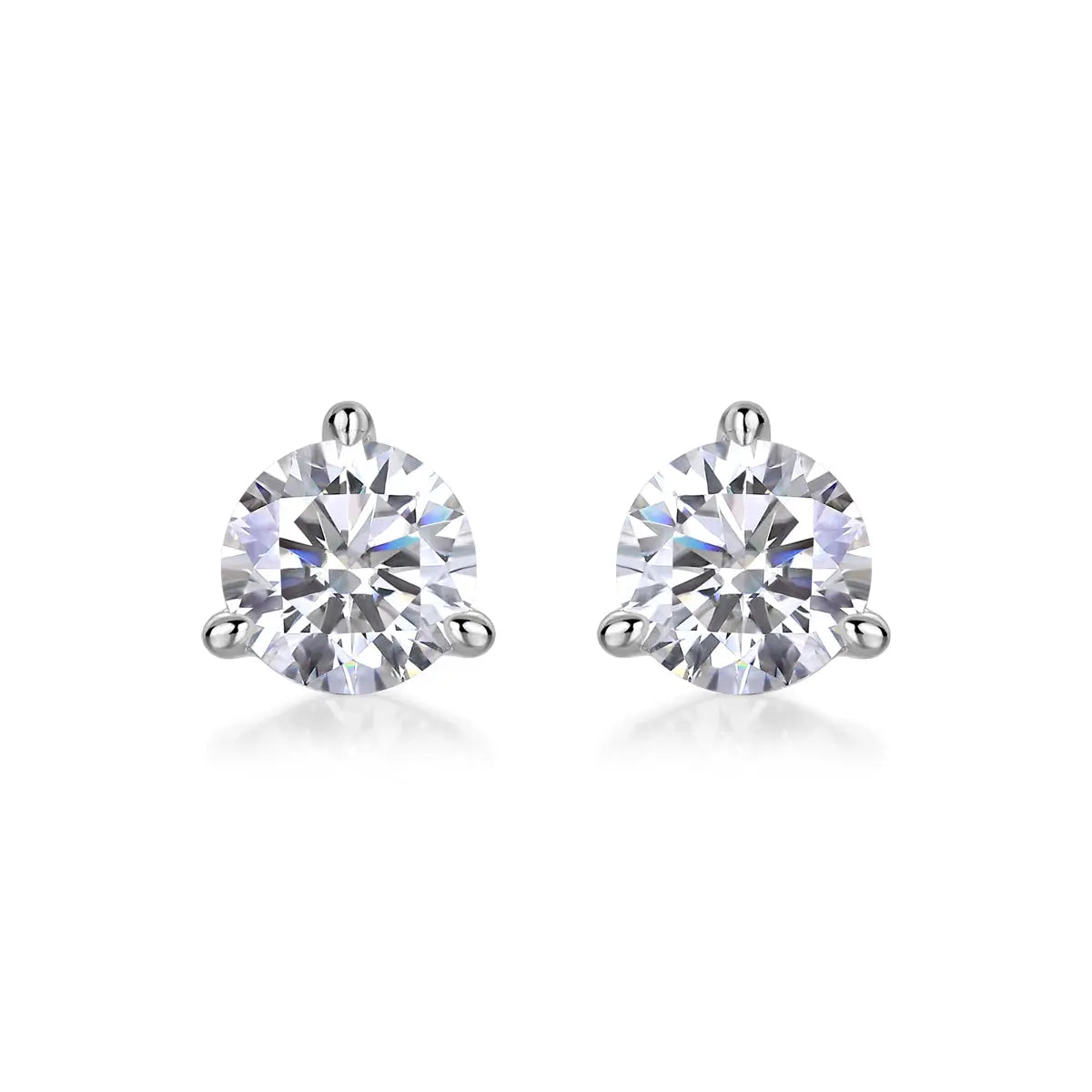 1Freeze Frame – Luxury Fashion Diamond Stud Earrings with Moissanite, Silver Jewelry - N&P Colletion