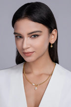 Fashionable Moissanite Pendant Jewelry Set – S925 Sterling Silver with Gold-Plated Diamond Accent NP Collection