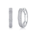 1Firefly Light - Moissanite S925 Sterling Silver Earrings with Platinum-Plated Stud Earrings