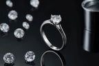 1-carat Luxury And Fashionable Light Luxury Jewelry Silver Ring Set With Top-quality Moissanite, S925 Silver Plated Platinum NP Collection
