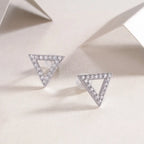 Unique - Moissanite S925 Sterling Silver and Platinum-Plated Stud Earrings