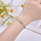 Moissanite Tennis Bracelet 14K Gold Plated D Color VVS1 