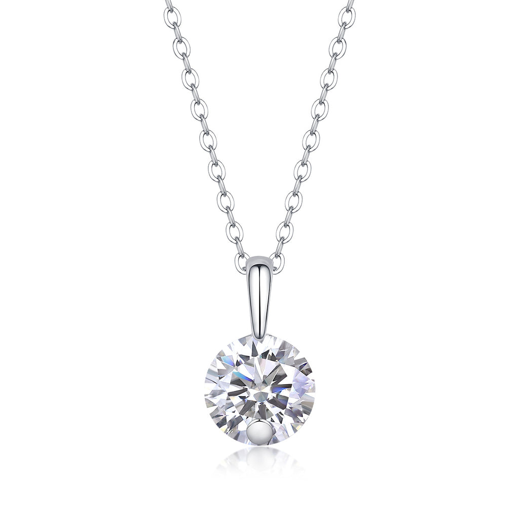 Star - 2-carat Moissan Diamond S925 Sterling Silver And Platinum Plating Pendant