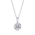 Star - 2-carat Moissan Diamond S925 Sterling Silver And Platinum Plating Pendant
