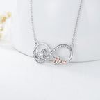 Horse Infinity Love Necklace Sterling Silver