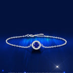 S925 Silver Inlaid Sapphire Bracelet