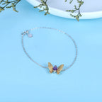 Designer Elegant Gemstone Butterfly Bracelet in 925 Silver