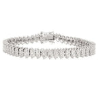 18K White Gold Plated Simulated Diamond Tennis Bracelet