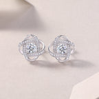 Hope Beam - Moissanite S925 Sterling Silver And Platinum-plated Stud Earrings