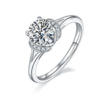 1-Carat Luxury & Fashionable Light Luxury Jewelry Silver Ring – Top-Quality Moissanite, S925 Platinum Plated NP Collection