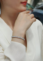 Universal Gravitation - Set With Top-quality Moissanite Fashion Light Luxury Jewelry Silver Bracelet S925 Silver Plated Platinum NP Collection