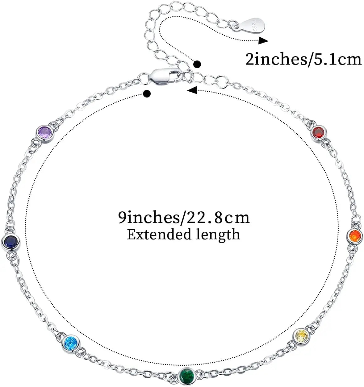 Sterling Silver Anklet Bracelet 