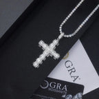 Moissanite, This Luxurious And Fashionable Light Luxury Trend Jewelry Necklace Pendant Is Made Of S925 Silver Electroplated With Platinum NP Collection