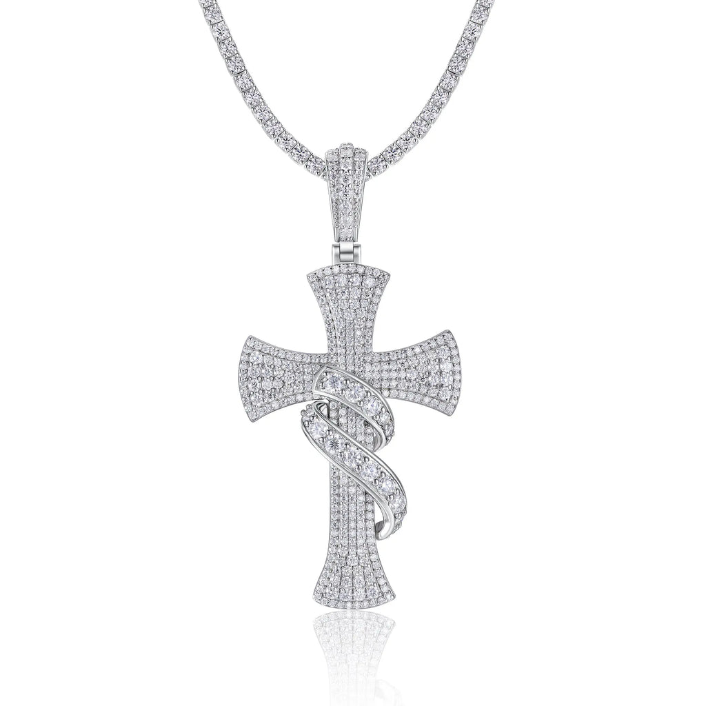 Moissanite, This Luxurious And Fashionable Light Luxury Trend Jewelry Necklace Pendant Is Made Of S925 Silver Electroplated With Platinum NP Collection
