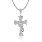 Moissanite, This Luxurious And Fashionable Light Luxury Trend Jewelry Necklace Pendant Is Made Of S925 Silver Electroplated With Platinum NP Collection