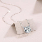 Time Chain - A Fashionable And Light Luxury Jewelry Pendant Necklace Set With Top-quality Moissanite, S925 Silver Plated Platinum NP Collection