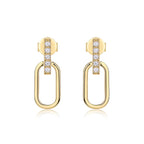 Aloof – Moissanite Luxury & Fashionable Silver Stud Earrings, S925 Gold Plated NP Collection