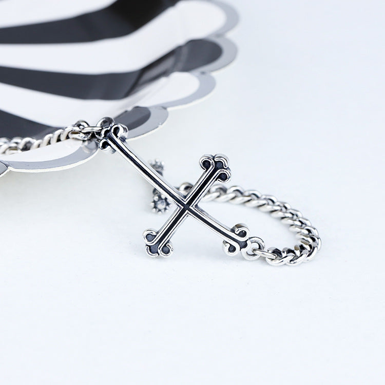 Sterling Silver Jewelry New Cross Bracelet