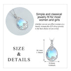 Sterling Silver Filigree Moonstone Pendant Necklace