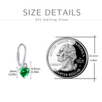 925 Sterling Silver Hypoallergenic Heart Zirconia Earrings