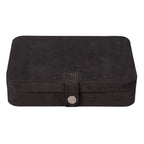 Maria Black Plush Fabric Jewelry Box