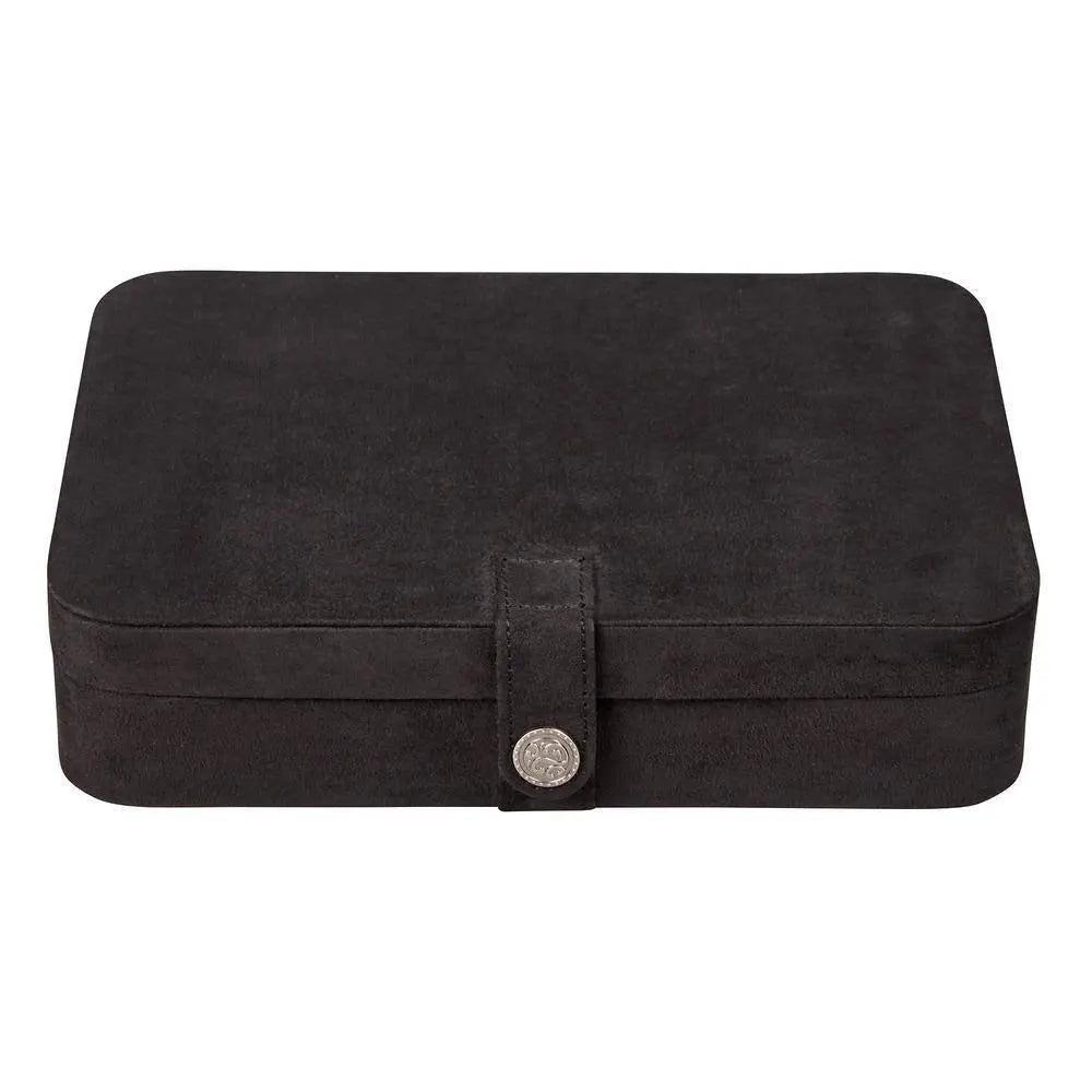 Maria Black Plush Fabric Jewelry Box