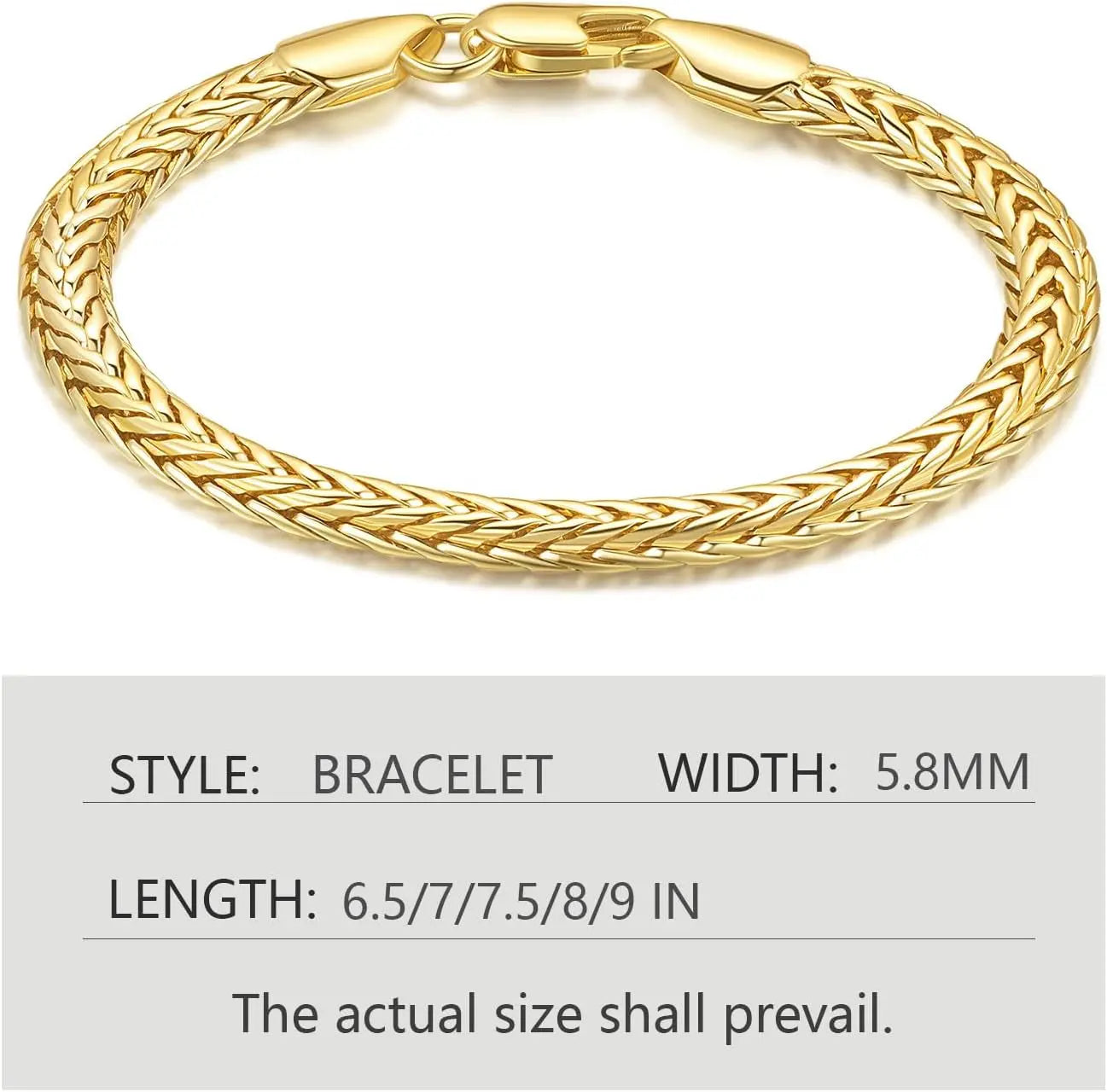 14K Gold Bracelet Link Foxtail 