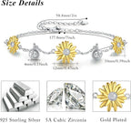 Sunflower Bracelet/Anklet 925 Sterling Silver