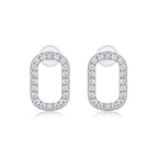 Return to Simplicity - Moissanite S925 Sterling Silver and Platinum-Plated Stud Earrings