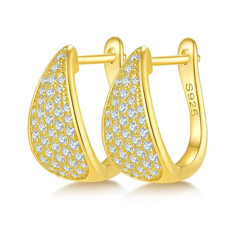 Moissanite Luxury and Fashionable Light Luxury Silver Stud Earrings – S925 Platinum Plated - N&P Colletion