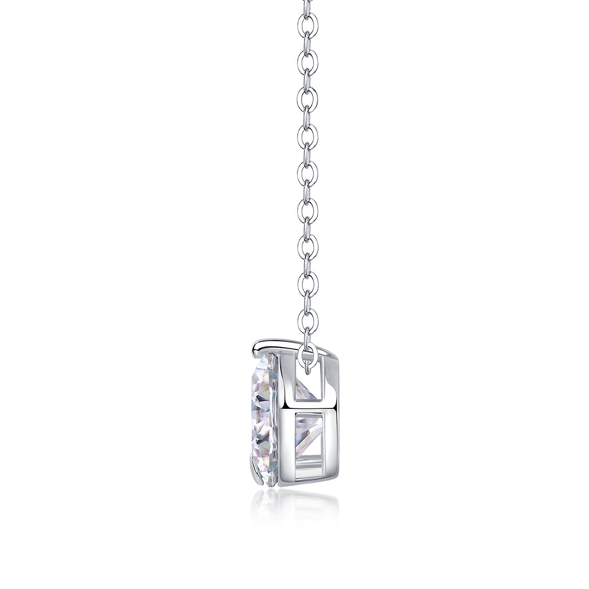 Simple Pleasure - 2-carat Moissanite S925 Sterling Silver And Platinum Plating