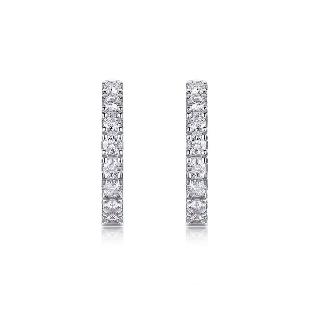 Moissanite Luxury & Fashionable Light Luxury Silver Stud Earrings – S925 Platinum Plated NP Collection