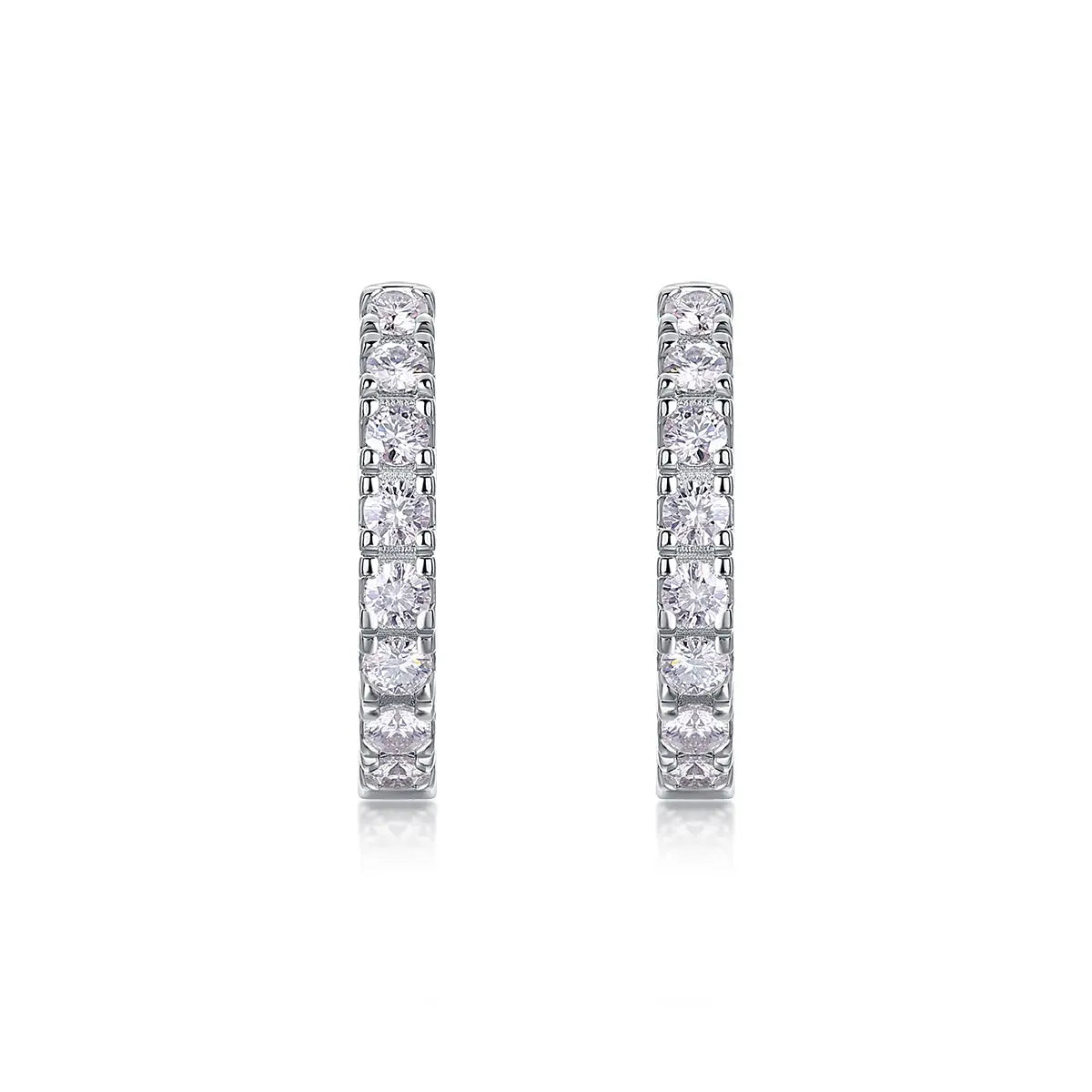 Moissanite Luxury & Fashionable Light Luxury Silver Stud Earrings – S925 Platinum Plated NP Collection