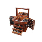 Wooden retro Chinese luxury jewelry box with lock