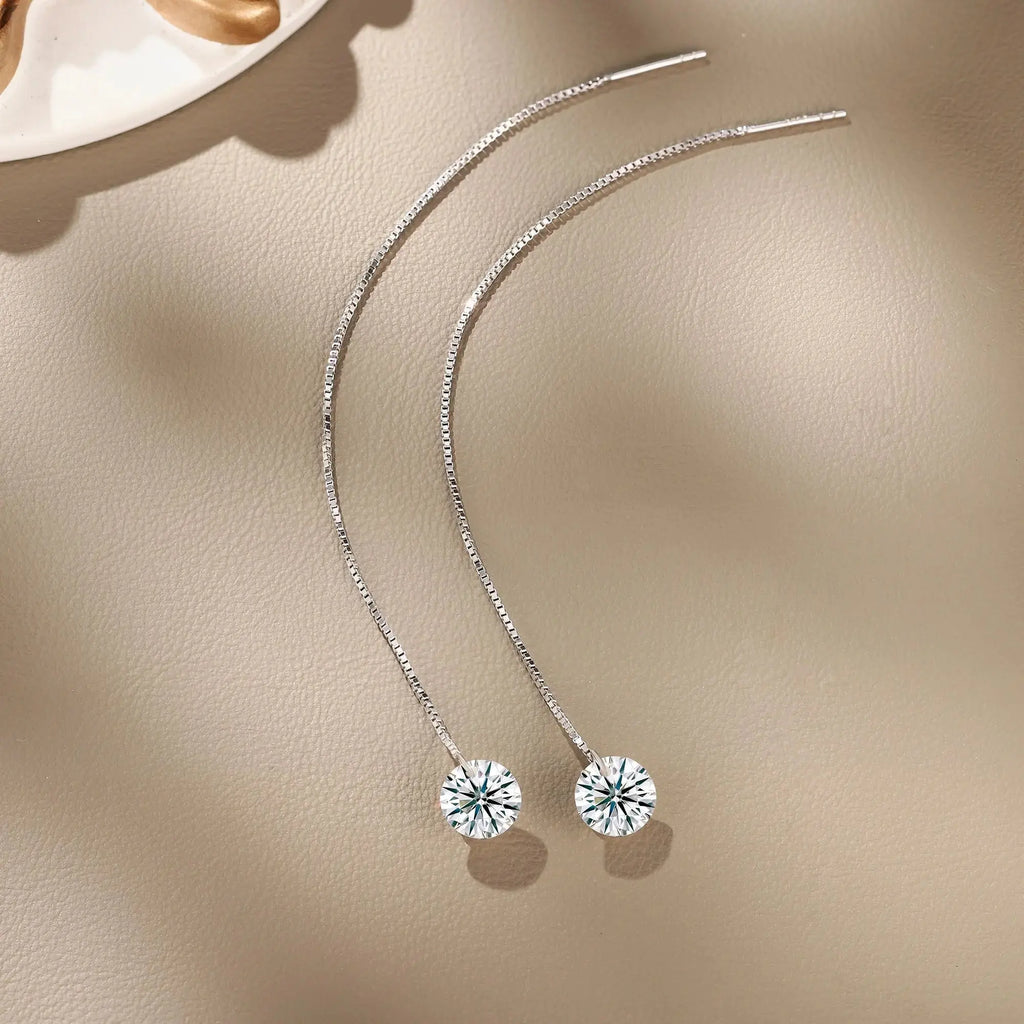 Top-quality Moissanite Luxury And Fashionable Light Luxury Jewelry Silver Stud Earrings S925 Silver Plated Platinum NP Collection