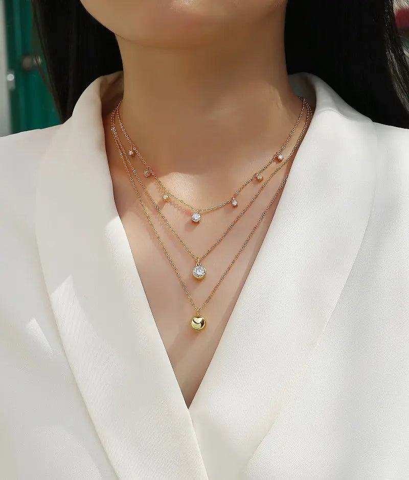 1-Carat Luxury Minimalist Moissanite S925 Gold-Plated Silver Pendant Necklace NP Collection