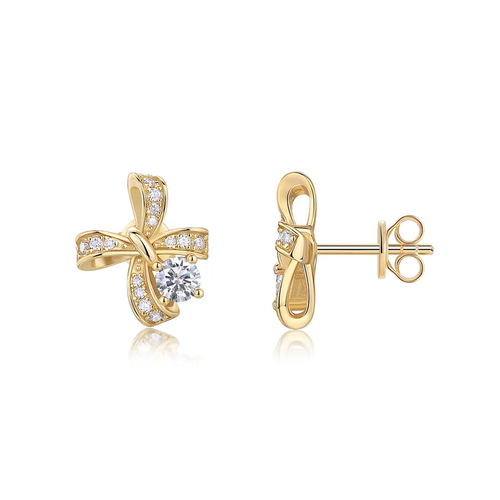 Moissanite Luxury & Fashionable Light Luxury Silver Stud Earrings – S925 Platinum Plated - N&P Colletion