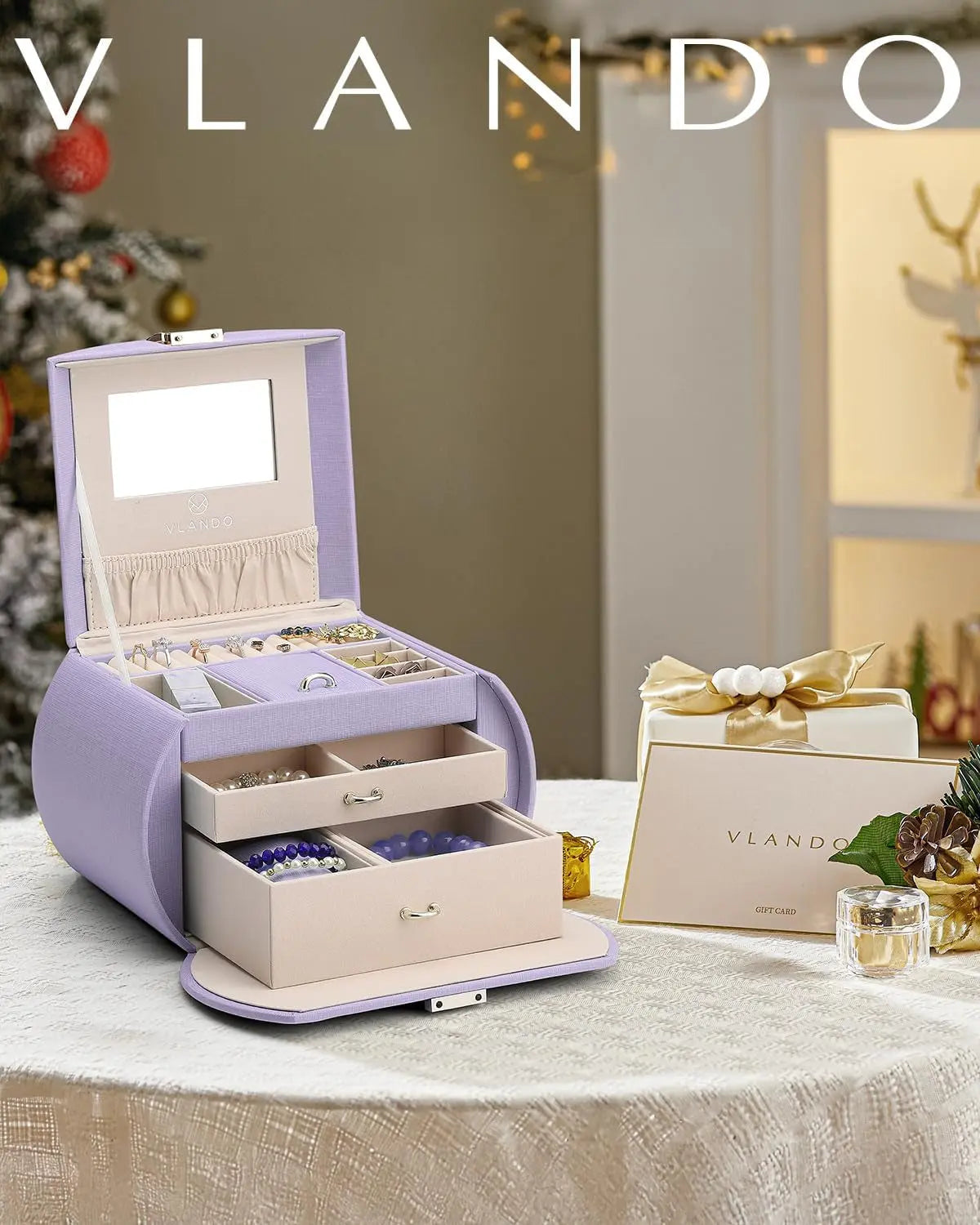 Princess Style Jewelry Box with Mirror 