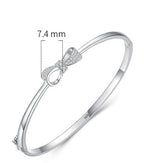 S925 Sterling Silver Bow Bracelet All-match Jewelry