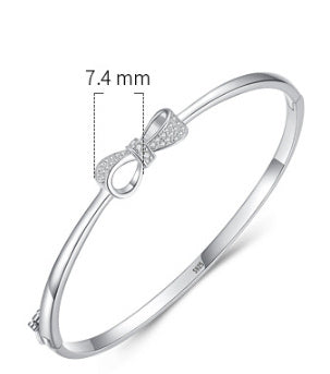 S925 Sterling Silver Bow Bracelet All-match Jewelry