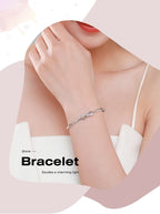 S925 Sterling Silver Bow Bracelet All-match Jewelry