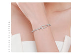 S925 Sterling Silver Bracelet Diamond Geometric Bracelet