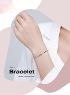 S925 Silver Bracelet Korean-style Micro-inlaid Bracelet Light Luxury