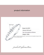 S925 Silver Bracelet Leaf Oval Open-ended