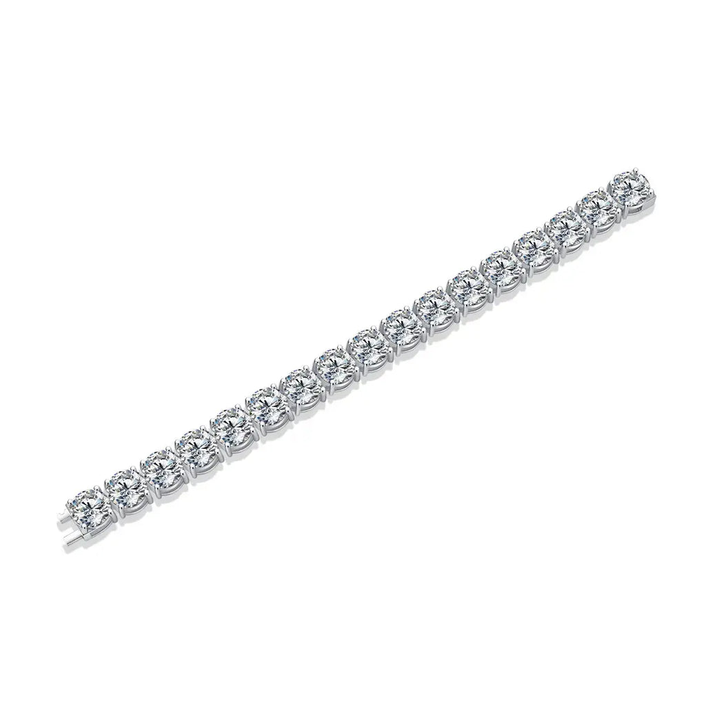 Half Summer Splendor - Luxurious And Fashionable Light Luxury Jewelry Silver Bracelet With Top-quality Moissanite, S925 Silver Plated Platinum. NP Collection