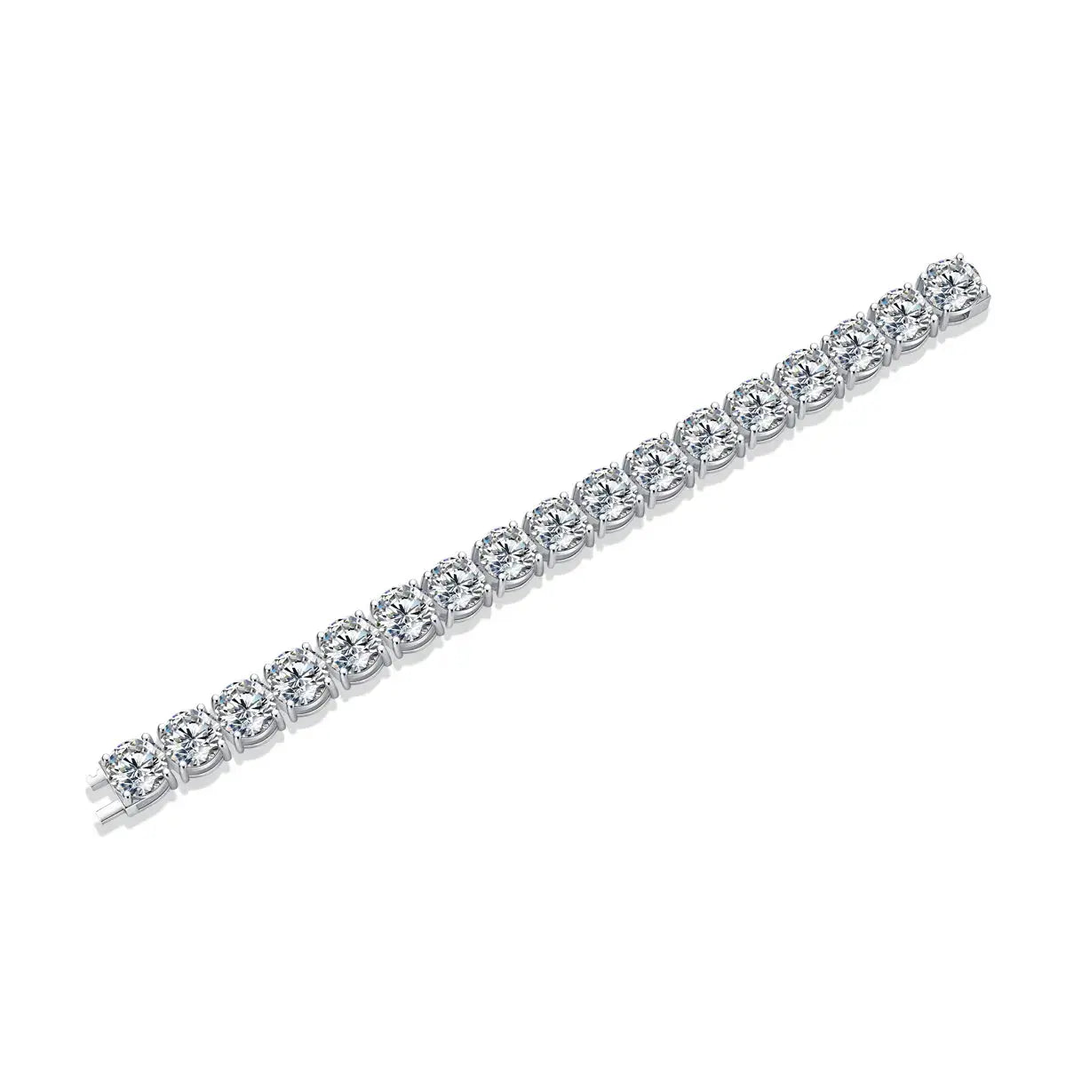 Half Summer Splendor - Luxurious And Fashionable Light Luxury Jewelry Silver Bracelet With Top-quality Moissanite, S925 Silver Plated Platinum. NP Collection