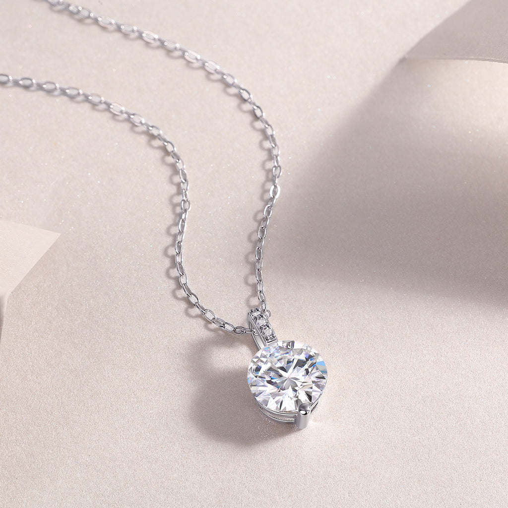 A Lifetime Of Brilliance - 2-carat Moissanite S925 Sterling Silver And Platinum Plating Necklace