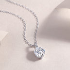 A Lifetime Of Brilliance - 2-carat Moissanite S925 Sterling Silver And Platinum Plating Necklace